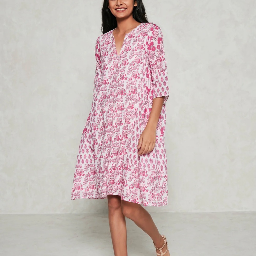 Ro’s Garden Bopali Midi Dress Omega Pink sz M